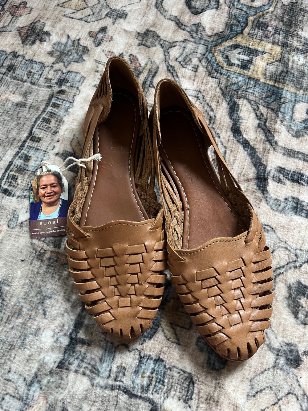 Stori The Vintage-Tan Mexican Huarache Sandal Size 9.5